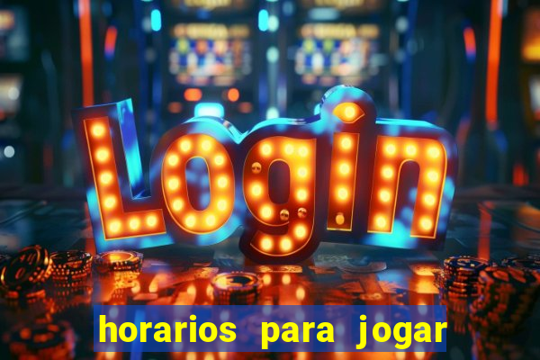 horarios para jogar fortune tiger