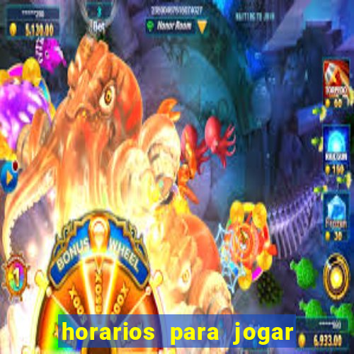 horarios para jogar fortune tiger