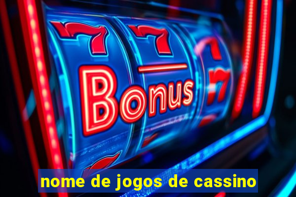 nome de jogos de cassino