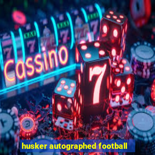 husker autographed football