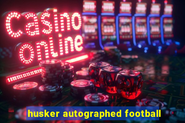 husker autographed football