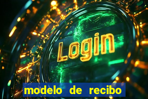 modelo de recibo de pagamento word