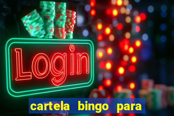 cartela bingo para cha de cozinha imprimir gratis