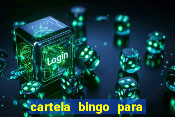 cartela bingo para cha de cozinha imprimir gratis