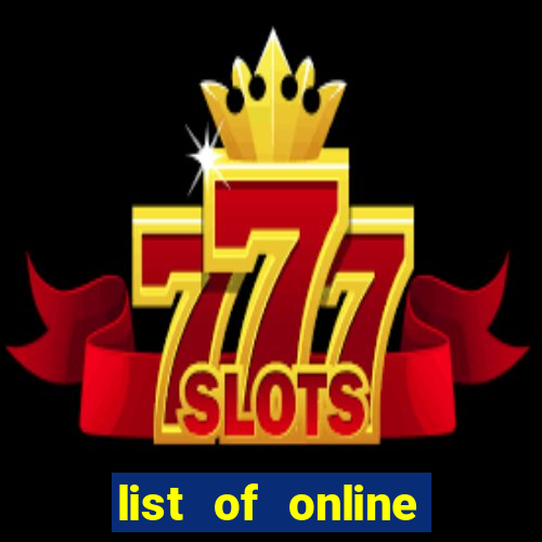 list of online slot sites