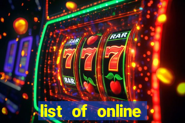 list of online slot sites