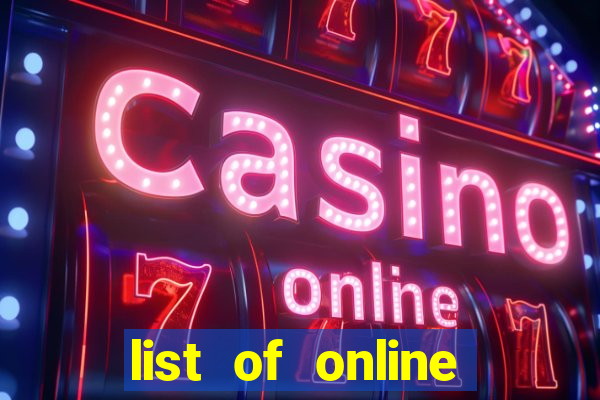 list of online slot sites