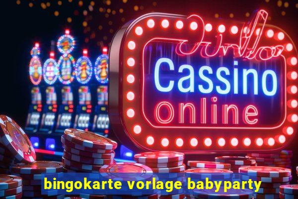 bingokarte vorlage babyparty