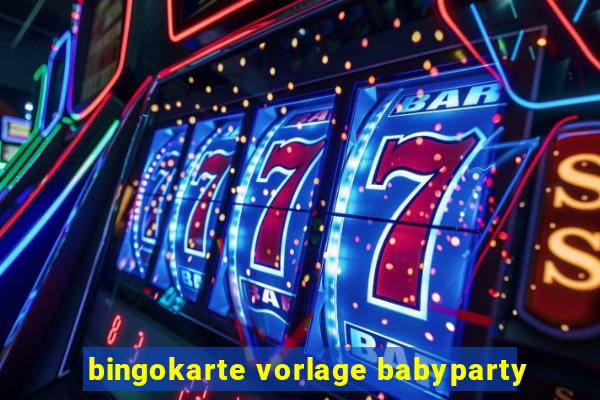 bingokarte vorlage babyparty