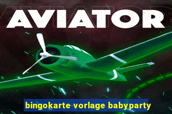 bingokarte vorlage babyparty