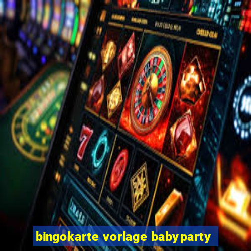 bingokarte vorlage babyparty