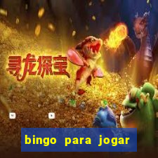 bingo para jogar com os amigos