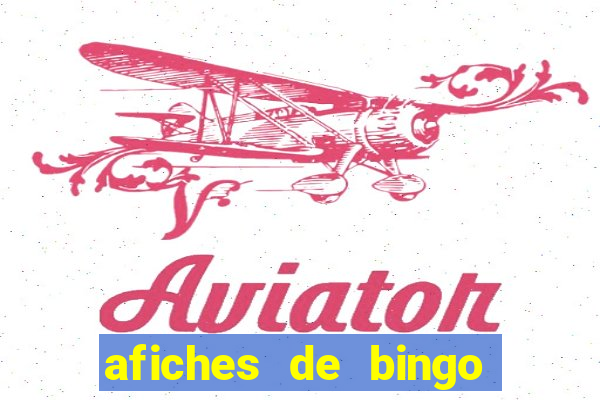 afiches de bingo para editar