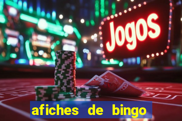 afiches de bingo para editar