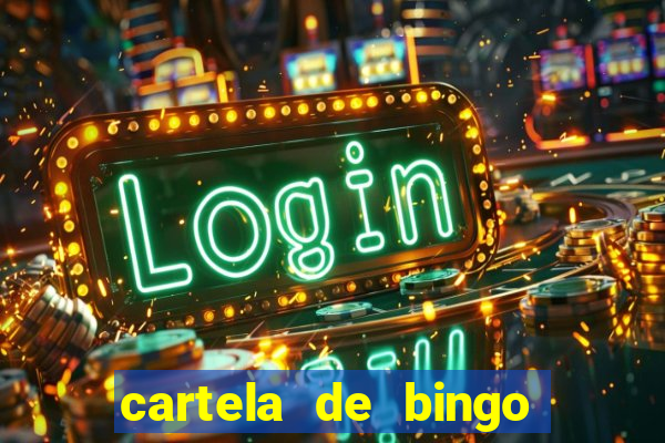 cartela de bingo pra imprimir