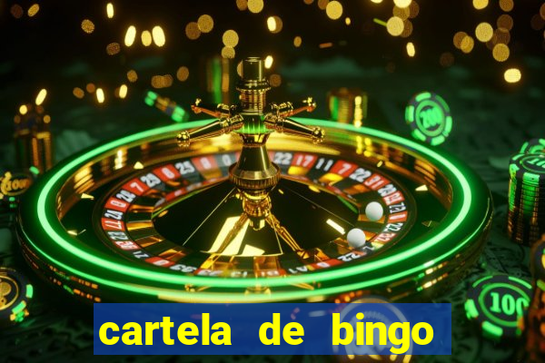 cartela de bingo pra imprimir