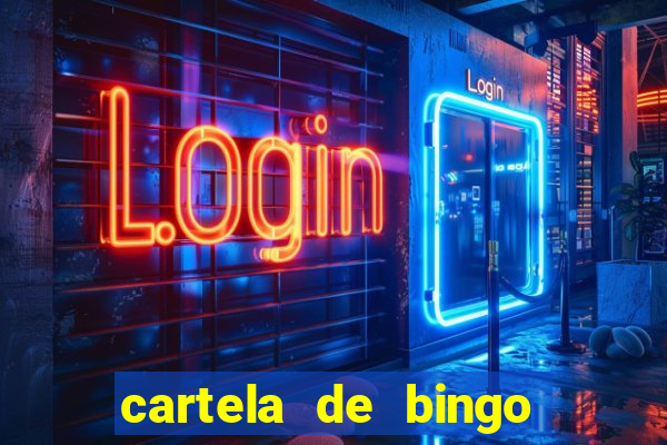 cartela de bingo pra imprimir