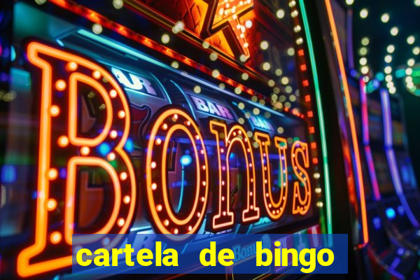 cartela de bingo pra imprimir