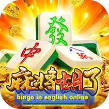 bingo in english online