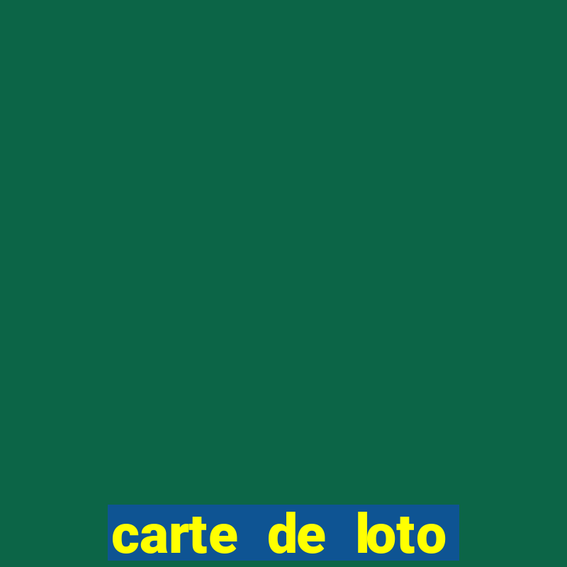 carte de loto bingo a imprimer gratuit