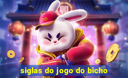 siglas do jogo do bicho