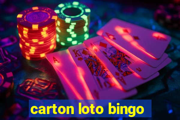 carton loto bingo