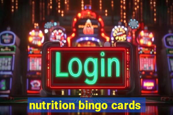 nutrition bingo cards