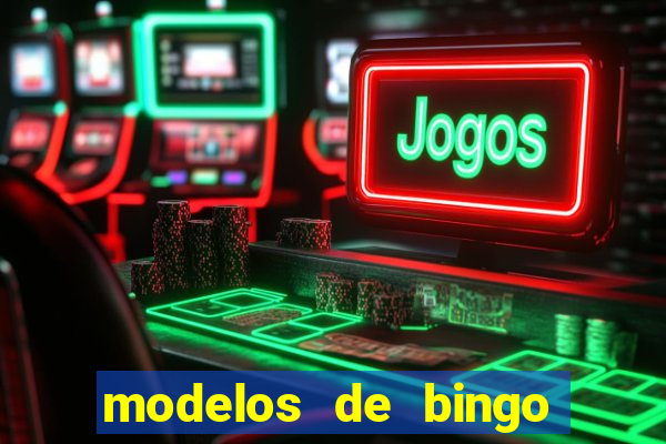 modelos de bingo para imprimir