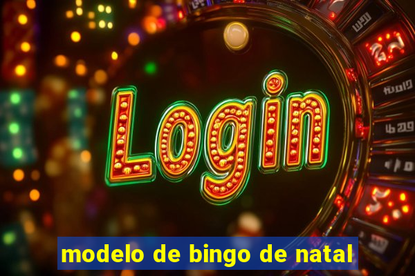 modelo de bingo de natal