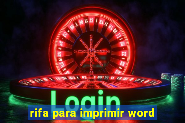 rifa para imprimir word