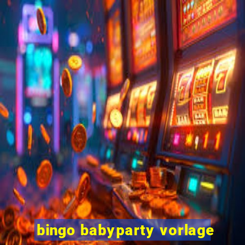 bingo babyparty vorlage