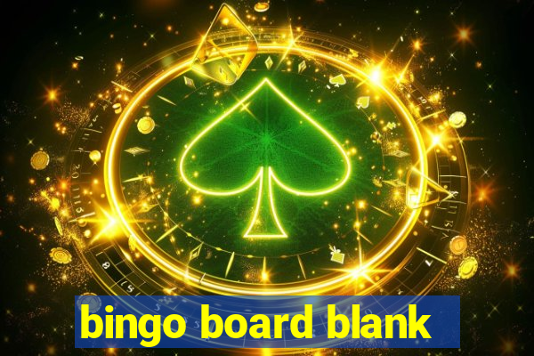 bingo board blank