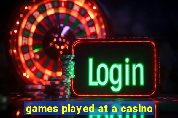 games played at a casino