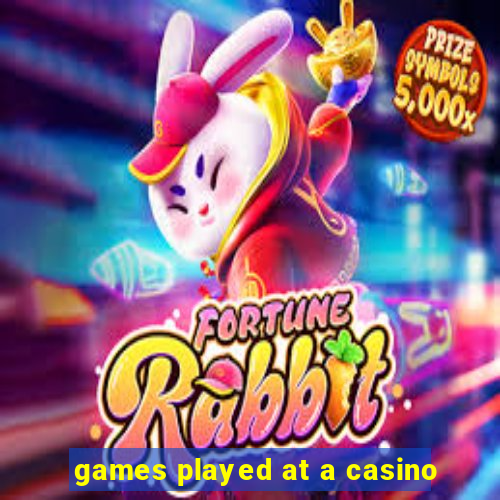 games played at a casino