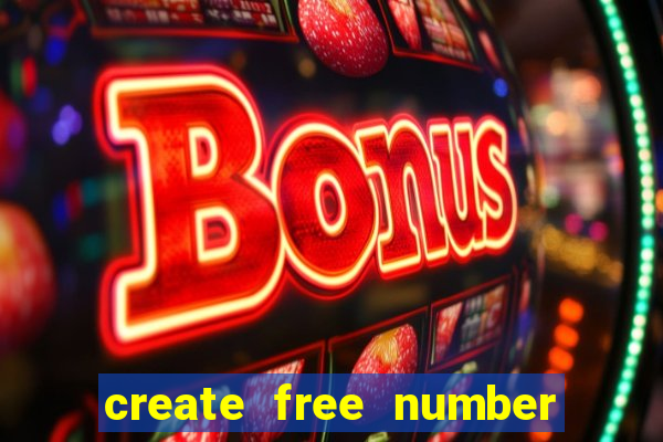 create free number bingo card