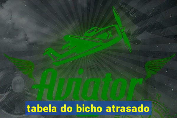 tabela do bicho atrasado