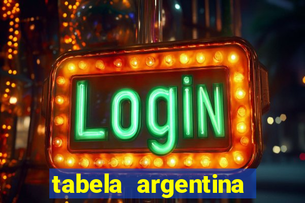 tabela argentina torneo betano