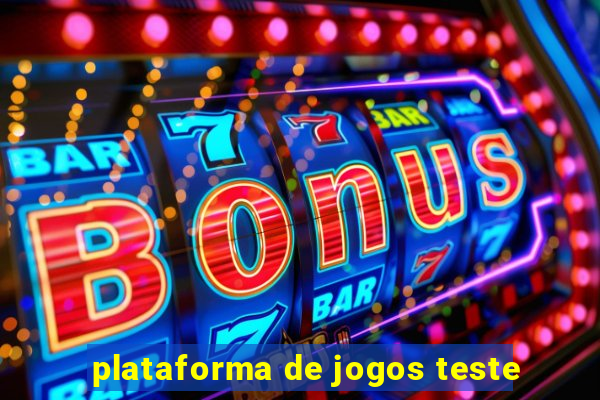 plataforma de jogos teste