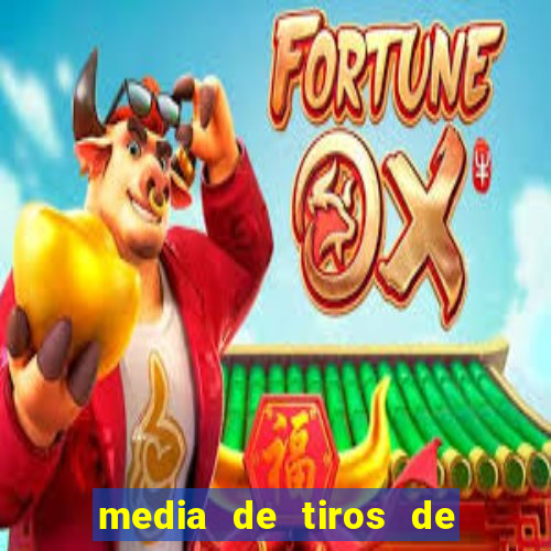 media de tiros de meta por jogo