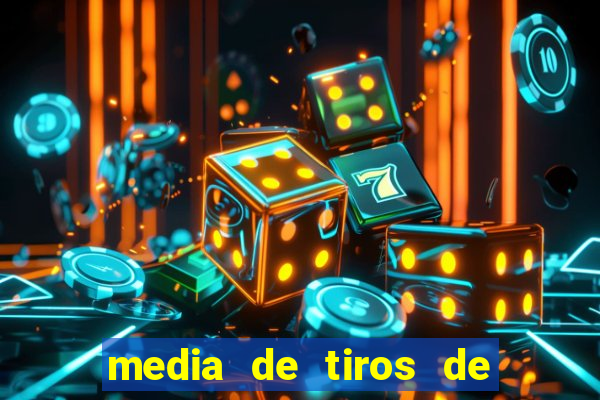 media de tiros de meta por jogo