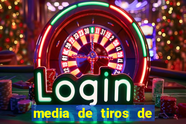 media de tiros de meta por jogo