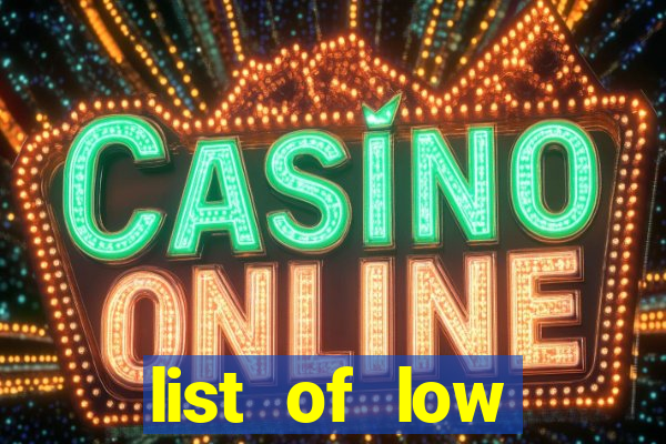 list of low volatility slot machines