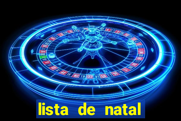 lista de natal para imprimir