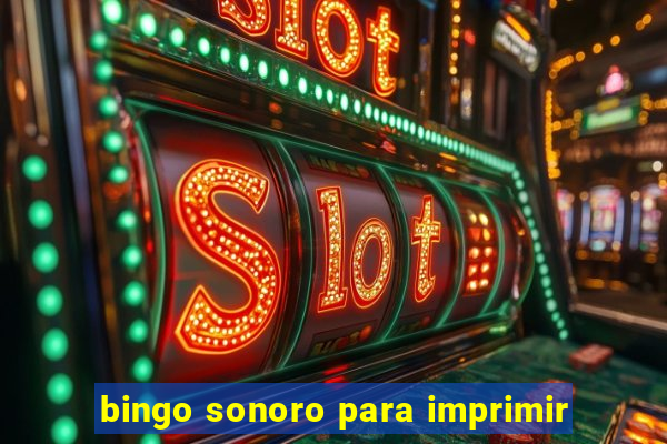 bingo sonoro para imprimir