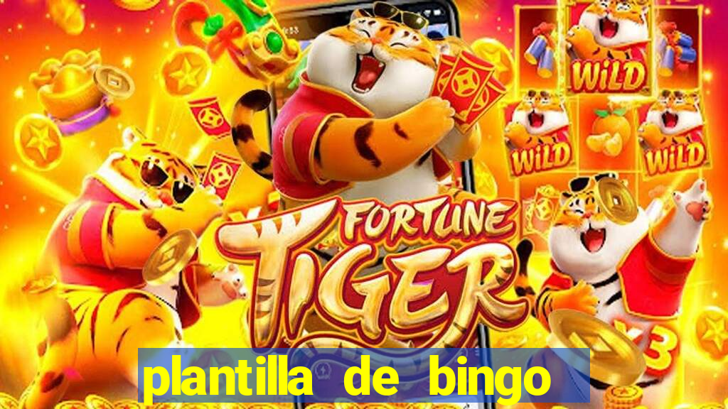 plantilla de bingo para editar