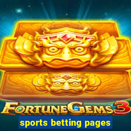 sports betting pages