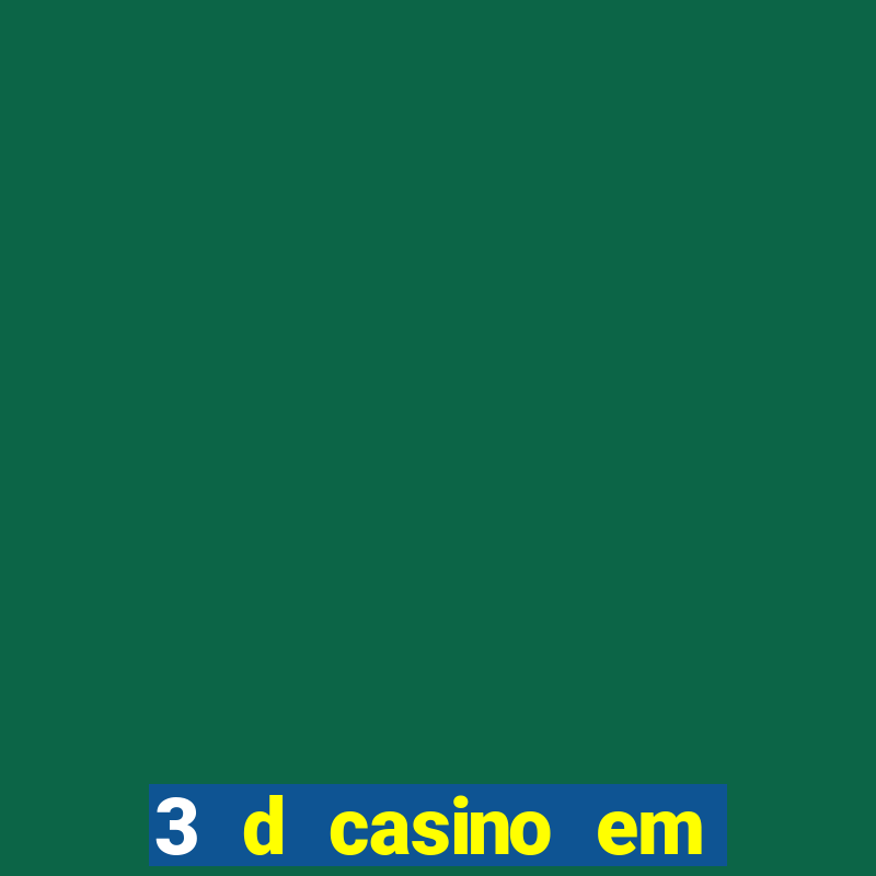 3 d casino em movimento com baralho