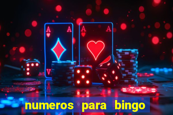 numeros para bingo de 1 a 100