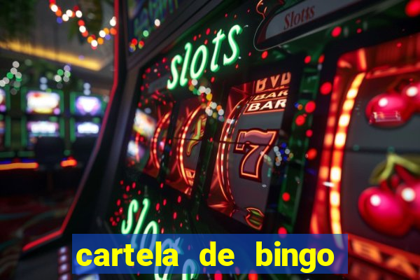 cartela de bingo da sorte