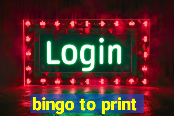 bingo to print